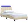 vidaXL Bedframe zonder matras "Hanko" 100x200 cm stof crèmekleurig