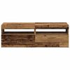 vidaXL Tv-meubels met LED-verlichting 2 st bewerkt hout oud hout
