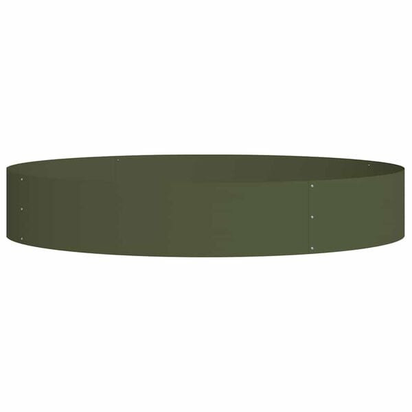 vidaXL Plantenring Olijf Groen 120 x 120 x 20 cm Koudgewalst staal