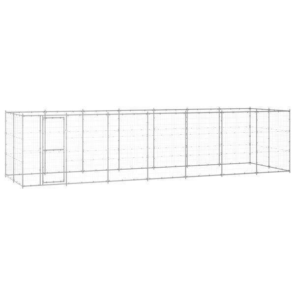 vidaXL Hondenkennel 16,94 m&sup2; gegalvaniseerd staal