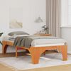 vidaXL Bedframe Bruin 75 x 190 cm Massief grenenhout