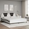 vidaXL Bedframe "Viana" met LED zonder matras wit en zwart 180x200 cm