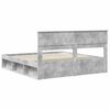 vidaXL Bedframe met hoofdeinde Beton 180 x 200 cm Massief grenenhout