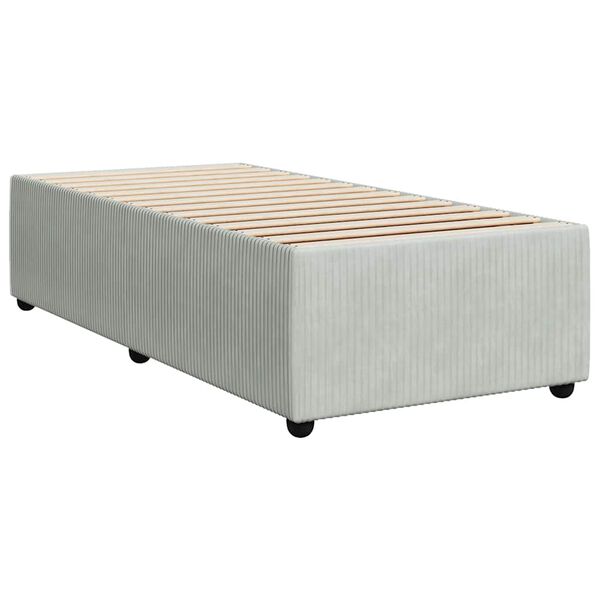 vidaXL Bedframe zonder matras 80x200 cm fluweel lichtgrijs