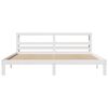 vidaXL Bedframe met hoofdeinde zonder matras 180x200 cm wit