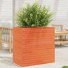 vidaXL Plantenbak 70x40x68,5 cm massief grenenhout wasbruin