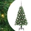 vidaXL Kunstkerstboom Groen 120 cm PVC en Staal en Kunststof