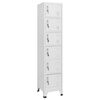 vidaXL Lockerkast 38x40x180 cm staal lichtgrijs