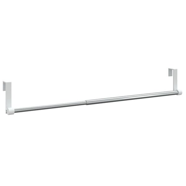 vidaXL Gordijnrails 2 st 40-60 cm aluminium wit en zilverkleurig
