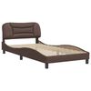 vidaXL Bedframe zonder matras "Hvar" kunstleer bruin 100x200 cm