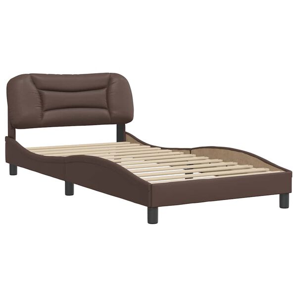 vidaXL Bedframe zonder matras "Hvar" kunstleer bruin 100x200 cm