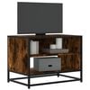vidaXL Tv-meubel 61x40x46 cm bewerkt hout metaal gerookt eikenkleurig