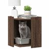 vidaXL Kattenbakkast 42x42x51 cm bewerkt hout bruin eikenkleurig