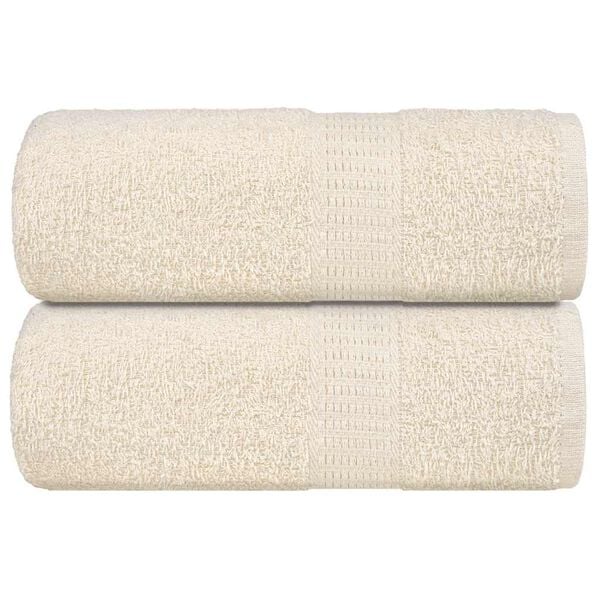 vidaXL Washandjes 2 st FROGN 30x30 cm 100% katoen crème