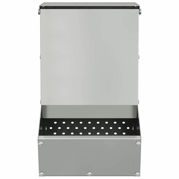 vidaXL Konijnenvoer Zilver 17,5 x 26 x 28,5 cm Gegalvaniseerd staal