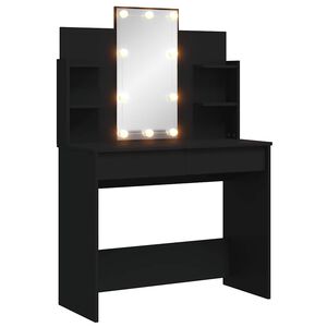 vidaXL Kaptafel met LED-verlichting 96x40x142 cm zwart