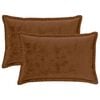 vidaXL Kussensloop 2 st HOUTEN Licht Bruin 50 x 80 cm Flanel