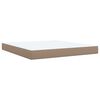 vidaXL Boxspring met matras kunstleer cappuccinokleurig 180x200 cm