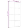 vidaXL Schuifdeur 102,5x205 cm mat ESG-glas en aluminium wit