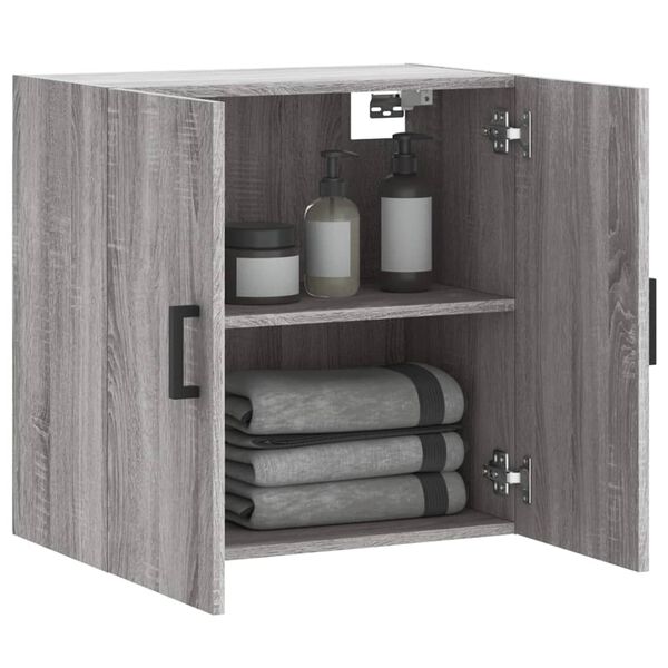 vidaXL Wandkast 60x31x60 cm bewerkt hout grijs sonoma eikenkleurig