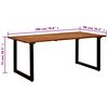 vidaXL Tuintafel met U-vormige poten 180x90x75 cm massief acaciahout