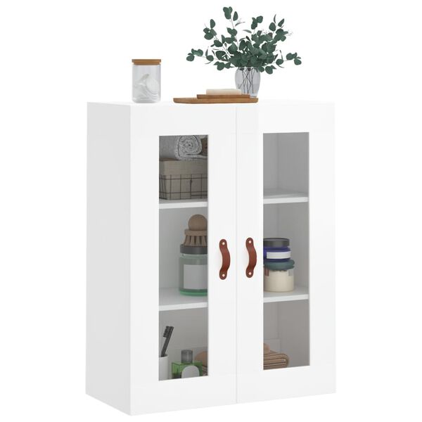 vidaXL Wandkast 69,5x34x90 cm hoogglans wit