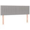 vidaXL Hoofdborden 144x5x78/88 cm stof lichtgrijs