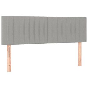 vidaXL Hoofdborden 144x5x78/88 cm stof lichtgrijs