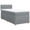 vidaXL Boxspring met matras stof lichtgrijs 80x200 cm