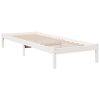 vidaXL Bedframe extra lang zonder matras grenenhout wit 80x210 cm