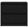 vidaXL Nachtkastje 2 pcs Zwart Eiken 50 x 40 x 43,5 cm Bewerkt hout