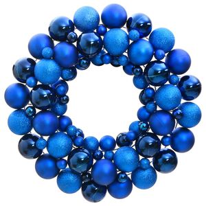vidaXL Kerstkrans 45 cm polystyreen blauw