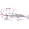vidaXL Bedframe zonder matras "Hanko" stof donkergrijs 180x200 cm