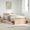 vidaXL Bedframe met hoofdbord zonder matras grenenhout 75x190 cm