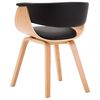vidaXL Eetkamerstoelen 6 st gebogen hout en kunstleer zwart