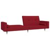 vidaXL Slaapbank 2-zits met voetenbank fluweel wijnrood
