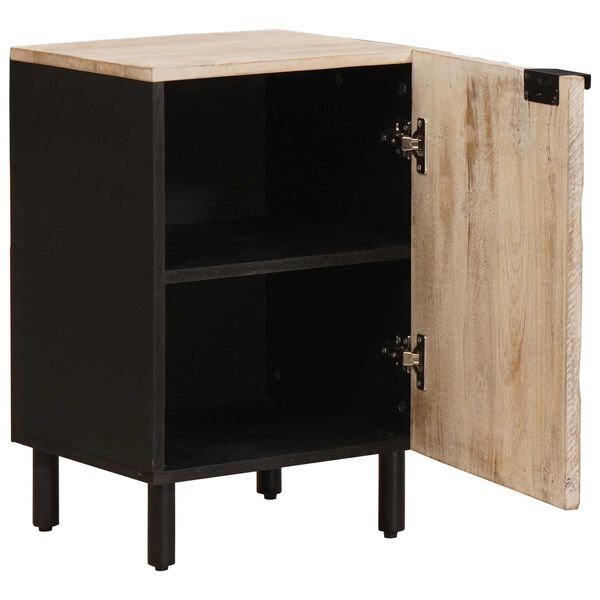 vidaXL Badkamerkast met plank Wit 38 x 33 x 58 cm Massief Mango Hout