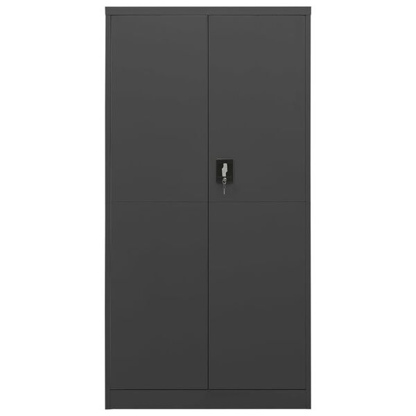 vidaXL Lockerkast 90x40x180 cm staal antracietkleurig