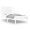 vidaXL Bedframe massief hout wit 75x190 cm