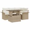 vidaXL Tuin Sofa Set 5 st Beige poly rattan