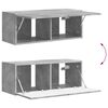 vidaXL Tv-meubelset Wandgemonteerd 3 pcs Beton Grijs Bewerkt hout