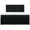 vidaXL Boxspring met matras stof zwart 200x200 cm