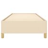 vidaXL Bedframe zonder matras 90x190 cm stof crèmekleurig