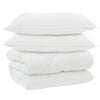vidaXL Winter Dekbed met kussen 3 st Wit Microvezel