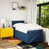 vidaXL Boxspring met matras stof blauw 90x190 cm