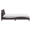 vidaXL Bed met matras "Hanko" stof donkerbruin 120x200 cm