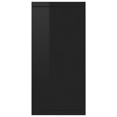 vidaXL Dressoir 88x30x65 cm spaanplaat hoogglans zwart