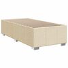 vidaXL Boxspring met matras stof cr&egrave;mekleurig 100x200 cm