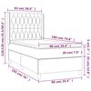vidaXL Boxspring met matras fluweel lichtgrijs 90x190 cm