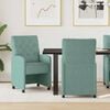 vidaXL Dining Stoelen met Wielen 2 pcs Zeegroen 58 x 67 x 97 cm